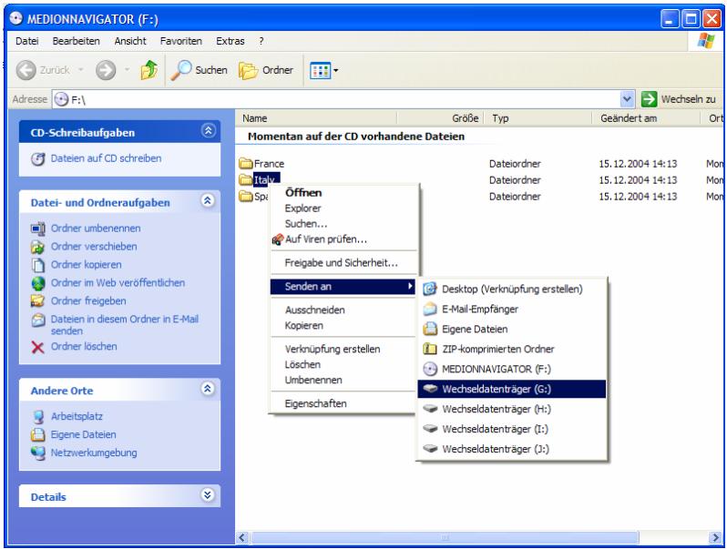 MEDION PNA 250T - Transfer of card material to a memory card - 1
