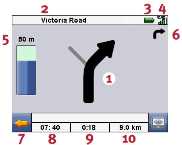 MEDION GOPAL NAVIGATOR 2.3 ME - Turn icon view - 1