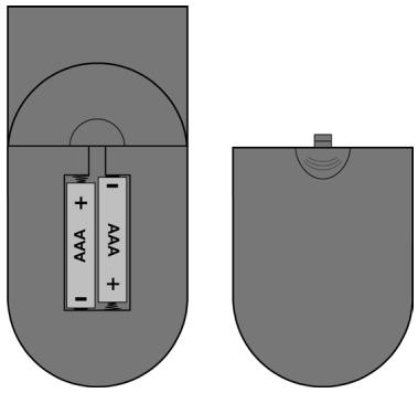 MEDION LCD TV MD 30016 - Installing the batteries - 1