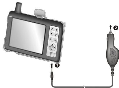 MEDION PNA 1502XX - CONNECTING THE CAR ADAPTER - 2