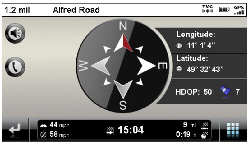MEDION GOPAL 4.8 - Compass display - 1