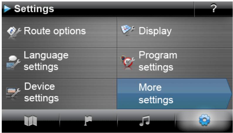 MEDION GOPAL 5.0 - Specific settings for the navigation software - 1