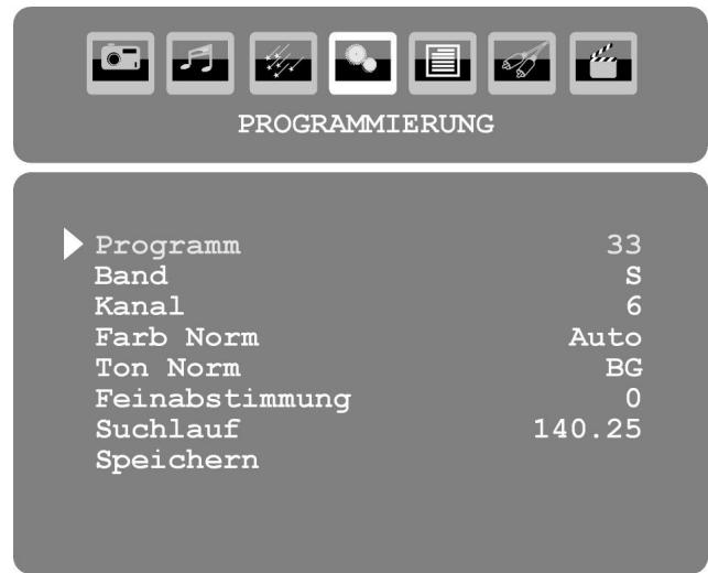 MEDION MD 20081 - Menu PROGRAMMIERUNG - 1