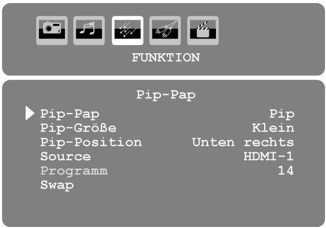 MEDION MD 20081 - Das PIP-MENU - 1