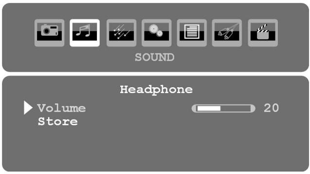MEDION MD 20081 - Podmeni »HEADPHONE« - 1