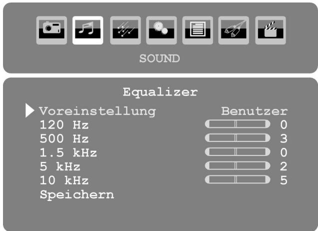 MEDION MD 20081 - Untermenu Equalizer - 1