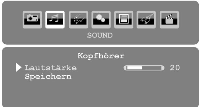 MEDION MD 20081 - Untermenü Kopfhörer - 1