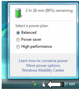 MEDION MD 97620 - Checking the Battery Level - 1