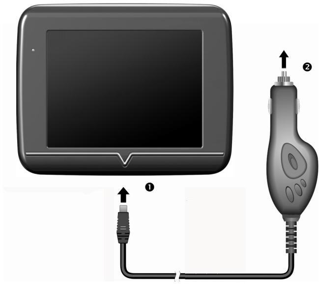 MEDION MD 97910 - brancher l'adaptateur voiture - 1