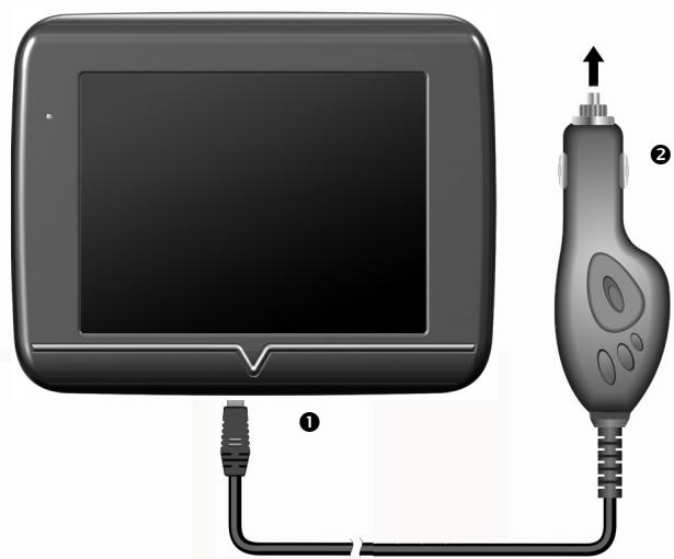 MEDION MD 97910 - Collegamento dell'adattatore auto - 1