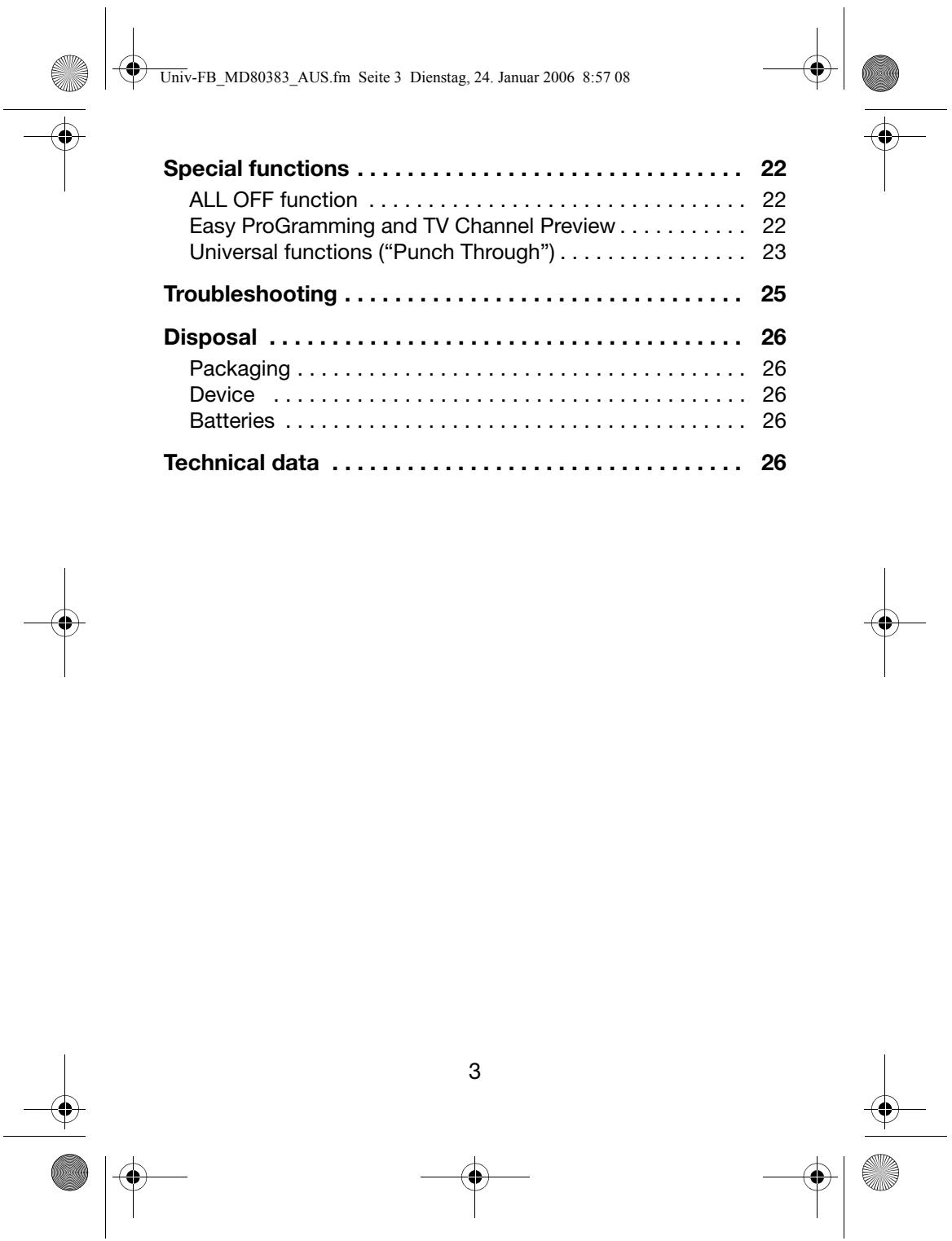 MEDION MD 80383 - Contents - 6
