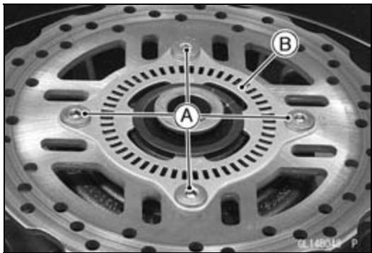 KAWASAKI ZZR 1400 - Wheel Rotation Sensor Rotor Inspection - 2