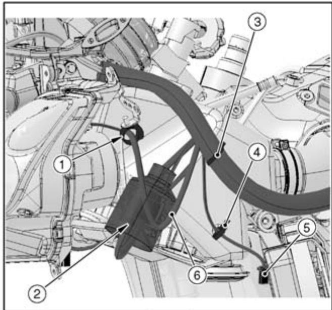 Technical diagram of a mechanical assembly with numbered components for identification