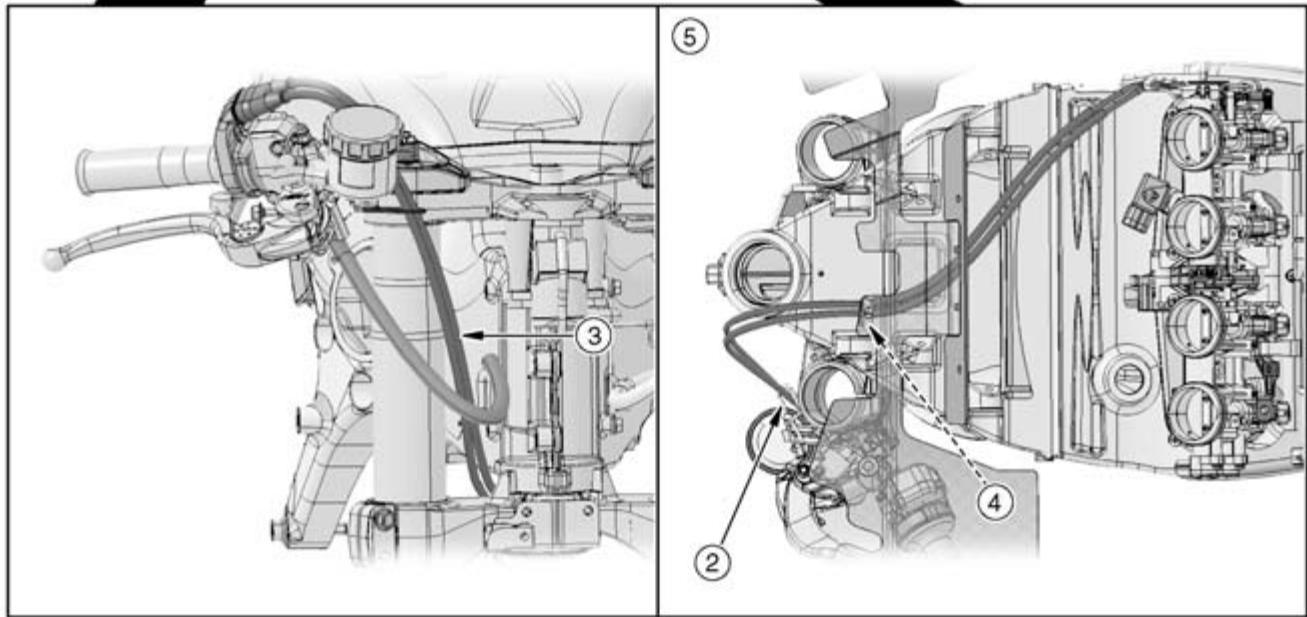 Technical diagram showing mechanical assembly with numbered components and labeled parts