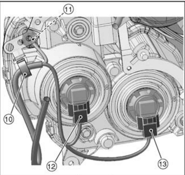 Technical diagram of a mechanical assembly with numbered components, likely for assembly or maintenance reference.