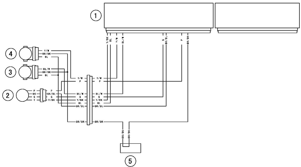 KAWASAKI ZZR 1400 - Subthrottle Sensor Circuit - 1