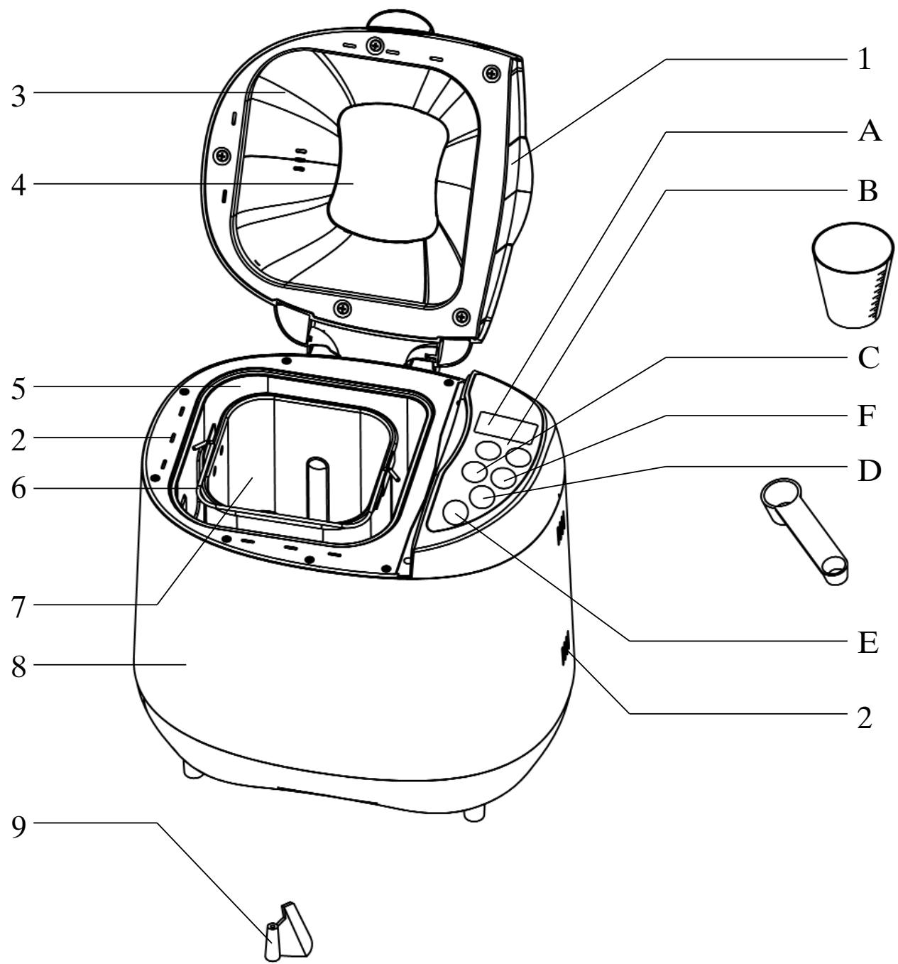 SEVERIN BM 3989 - Leipäkoneen osat - 1