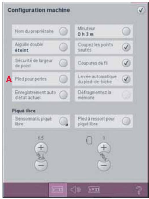 PFAFF CREATIVE 4.0 - Réglages de la machine - 1