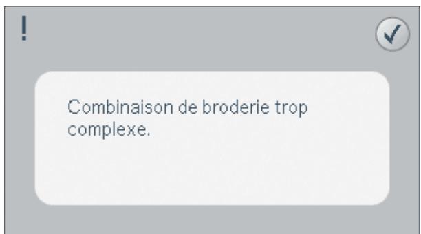 PFAFF CREATIVE 4.0 - La combinaison de broderie est trop complexe - 2
