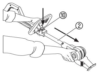 GARDENA THS 400 - Adjusting the Hedge Trimmer to the working position: - 3