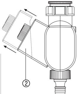 GARDENA WT 1030 - Inserting the battery: - 3