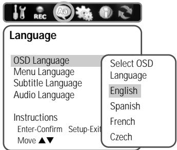 DAEWOO DF-4100 - OSD Language - 1