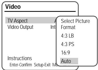 DAEWOO DF-4100 - TV Aspect Ratio - 1