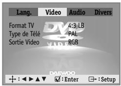 DAEWOO DQD-2112S - Configuration vidéo - 1