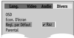 DAEWOO DQD-2112S - Sélectionnez les paramètres par défaut (defaults). - 1