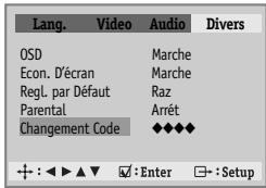 DAEWOO DQD-2112S - Modification du mot de passe - 1
