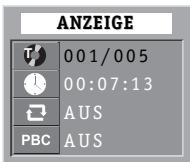 DAEWOO DQD-2113D - Drücken Sie während der Wiedergabe die Taste [DISPLAY]. - 1