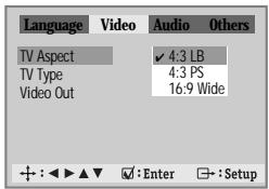 DAEWOO DQD-6100D - Selecting TV Aspect. - 1