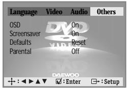 DAEWOO DQD-6100D - While DISC STOP or Resume STOP, press [SETUP] button. - 1