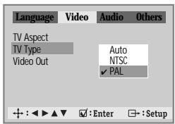 DAEWOO DQD-6100D - Selecting a TV type. - 1