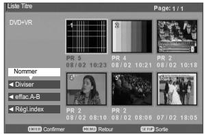 DAEWOO DRV-6802SV - Changement du nom d'un titre DVD ("labellisation") - 2
