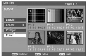 DAEWOO DRV-6802SV - Changement du nom d'un titre DVD ("labellisation") - 1