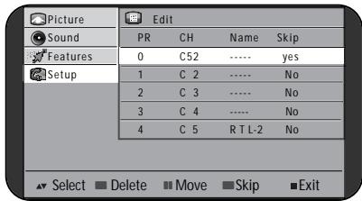 DAEWOO DSL-20D1T - Programme Editing - 1
