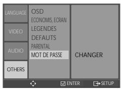 DAEWOO DVD820 - Changement de mot de passe. - 1