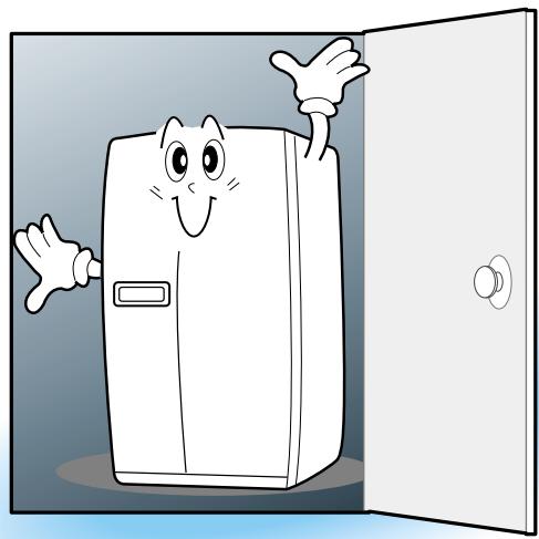 DAEWOO FRS-2041IAL - Check if the refrigerator can pass a doorway or enter a door first. - 2