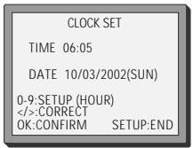 DAEWOO SD-9100 - Setting time and date - 2