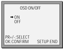 DAEWOO SD-9100 - OSD (On Screen Display) ON &amp; OFF - 6