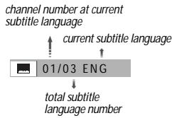 DAEWOO SD-9500 - Selecting a subtitle language - 1