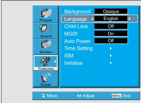DAEWOO SP-200P - Select LANGUAGE by using the “▼PR▲” Button. - 2
