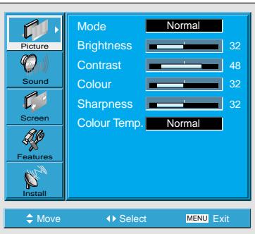 DAEWOO SP-200P - Press the MENU Button. The MENU screen w - 2