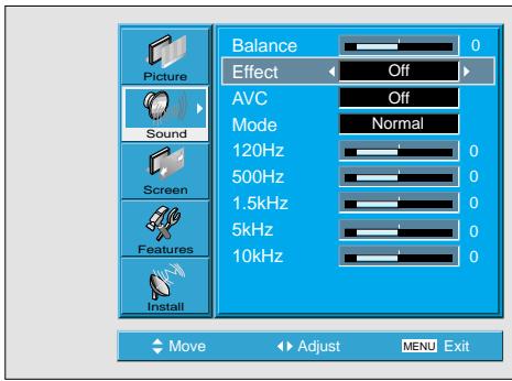 DAEWOO SP-200P - Select the Effect Mode. -Select [Effect] b - 2