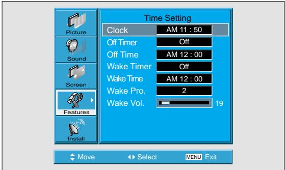 DAEWOO SP-200P - Off-Time and Wake time setting - 2