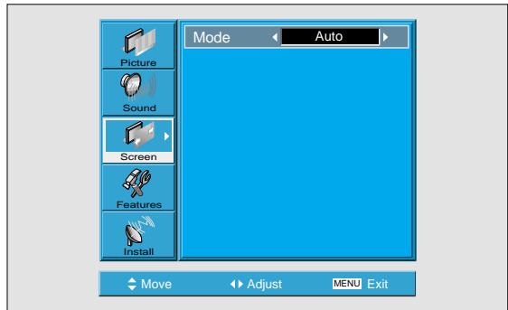 DAEWOO SP-200P - Select the Screen Size. Press the Volume - 2