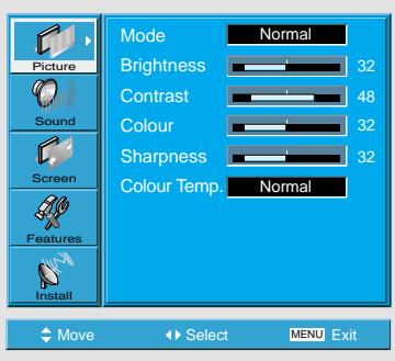DAEWOO SP-200P - Press the MENU Button. - 2