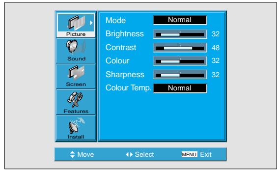 DAEWOO SP-200P - Press the MENU Button. - 2