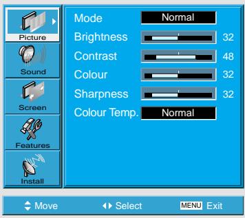 DAEWOO SP-200P - Press the MENU Button. - 2
